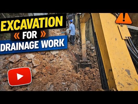 Excavation for Drainage Work | Professional Trench Digging with Excavator