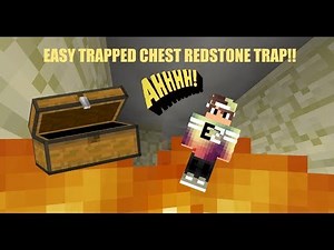 How To Make A Super Easy Trapped Chest Lava Trap - Minecraft