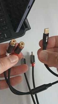 How to connect RCA Stereo cables on Apple iPad with USB-C or type C converter adapter #shorts,