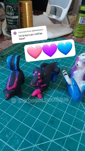 Here are the bi flag animals I'm working on, because all my queer family is welcome here! #shorts