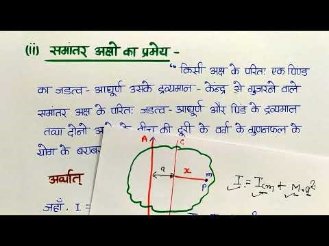 समांतर अक्ष प्रमेय ! Parallel axis theorem समांतर अक्ष प्रमेय Class-11th Physics