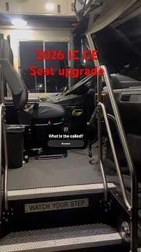 2026 IC CE driver seat upgrade #schoolbusdriver #schoolbus #trucker #bus #cockpit #seat #driver #cdl