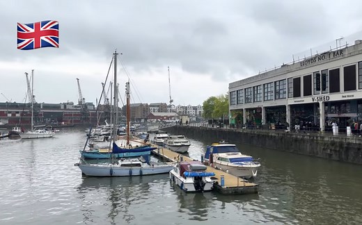 【超清】4月漫步游英国布里斯托尔(Bristol)｜从布里斯托尔购物区到布里斯托尔港 拍摄日期：2023.4_哔哩哔哩_bilibili