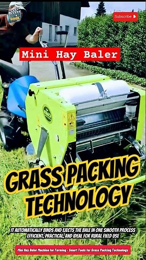 Mini Hay Baler Machine for Farming-Smart Tools for Grass Packing Technology