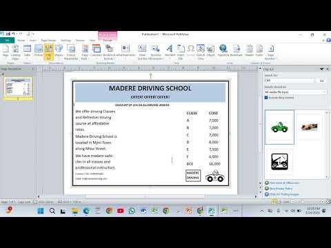 Ms Publisher Exercise 2 Design Advert by Daniel Maundu
