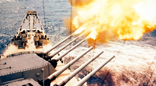 After Getting Hit, USS Wisconsin Obliterated Troops Prompting Response Of, 'Temper, Temper."