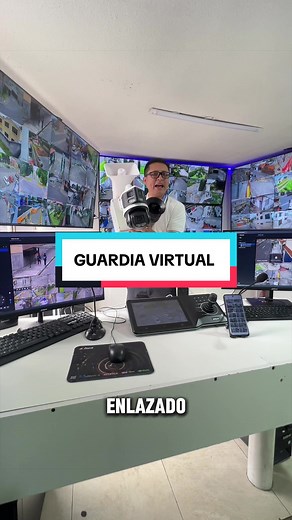 Guardia virtual con cámara triple lente PTZ y 1 mes de monitoreo gratis