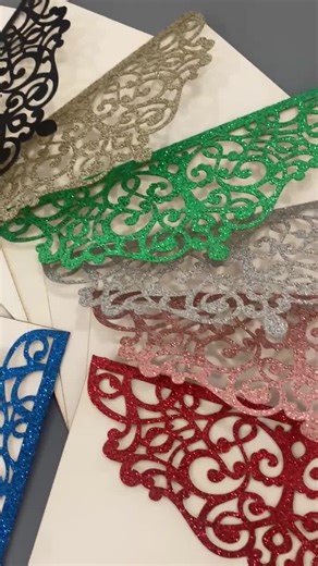 Glitter Lace Laser Cut Invitation Cover: Wedding, Quinceanera, Bridal Shower A7 5x7 In - Etsy