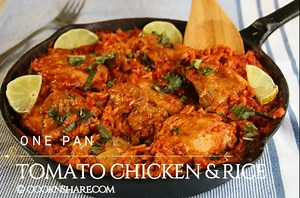 One Pan Tomato Chicken and Rice in 30 Minutes