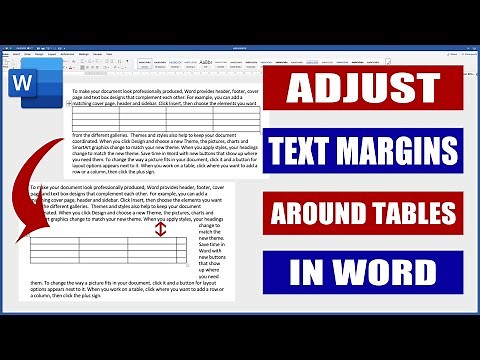 Adjust Text Margins Around Tables in Word | Microsoft Word Tutorial