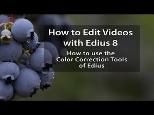 Edius 8 Tutorials - Lesson 11: How to Use the Color Correction Tools of Edius