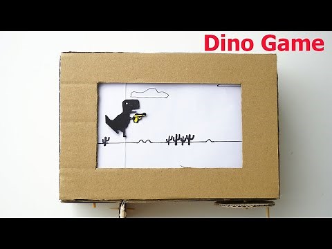How To Make Dino Game With Cardboard | DIY Dinosaur T-Rex Game From Cardboad | Craft Ideas