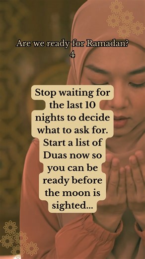 Safa’s Secrets on Instagram: "I’m starting mine today so my heart is ready before the moon is sighted. Here is how I break mine down to ensure I don’t miss a thing: 1️⃣ The "Me" List: Personal growth, health, and specific life goals. 2️⃣ The "Loved Ones" List: Names of family, friends, and even those who asked for a "special mention." 3️⃣ The "Ummah" List: For the oppressed, the struggling, and the global community. 4️⃣ The "Big One": That one "impossible" dua you’re almost scared to ask for. (A