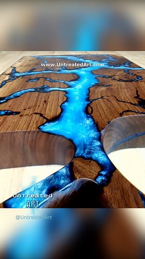 19K views · 763 reactions | Finishing up a blue resin & English Walnut charcuterie board, applying a food grade mineral oil ⚡ #UntreatedArt @untreatedart | UnTreated | Facebook