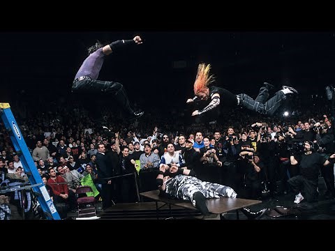 The Hardy Boyz vs. The Dudley Boyz – Tables Match: Royal Rumble 2000