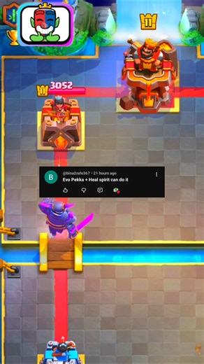 evolution pekka + heal spirit #clashroyale