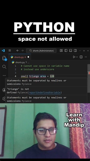 No Spaces in Python Variable Names! 🚫