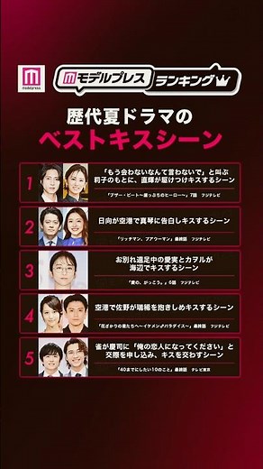 [All-Time Summer Drama Ranking👑Best Kiss Scenes] Tell me your #1 pick in the comments✍️ #shorts