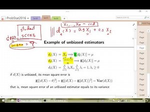 2102203 Statistics 4 (Lecture on Point Estimator Evaluation)