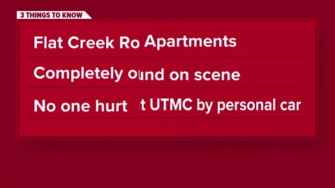 Large structure fire in Sevier County off Flat Creek Road