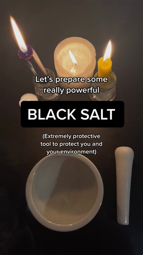 BLACK SALT (also called witch’s salt) 🔮 #blacksalt #witchssalt #recipe #witchtok #witch #witchcraft #purification #protection