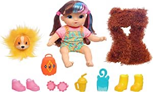 Baby Alive Littles Fantasy Styles Squad Doll, Little Harlyn, Safari Accessories, Straight Brown Hair Toy for Kids Ages 3 Years and Up (Amazon Exclusive)
