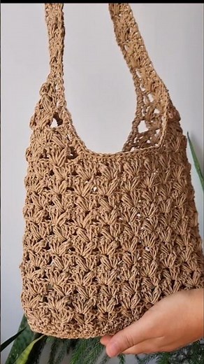 crochet raffia bag/step by step