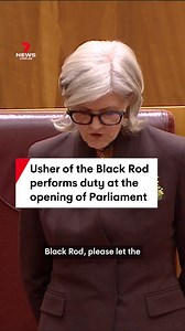 The Usher of the Black Rod has called members from the House of Representatives into the Senate to open Australia's 48th Parliament, in a tradition dating back centuries in the Westminster system of government. #usheroftheblackrod #westminster #parliament #parliamenthouse #government #canberra #aus #australia #governorgeneral #7NEWS | 7NEWS Australia