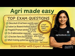 Agriculture Past Paper Solutions | Agri Made Easy | Agriculture Question Practice for All Exams Day2