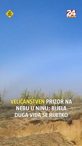 39K views · 191 reactions | Veličanstven prizor na nebu u Ninu: Bijela duga viđa se rijetko, a evo kako nastaje #24sata | 24sata | Facebook