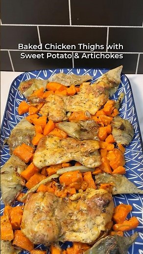 Chicken Thighs with Sweet Potato & Artichokes