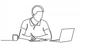 Continuous Line Animation Video Young Professional 库存影片视频（100% 免版税）1112045151 | Shutterstock