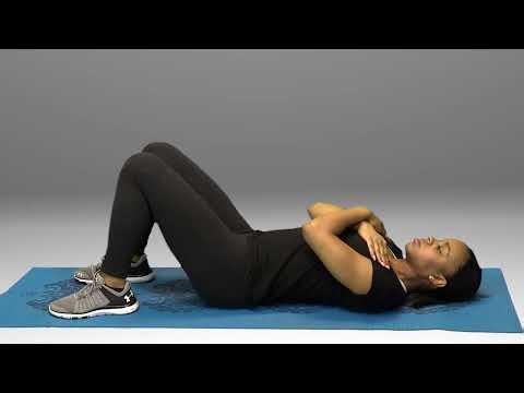 Supine Diagonal Sit Up with Arms Crossed - HomeCEU