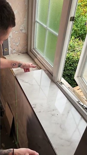 Perfect Tiling Work on a Window Sill! 🧱