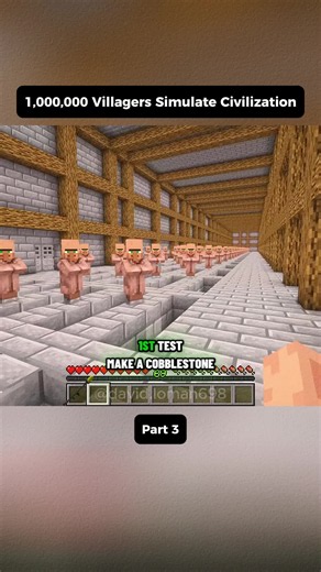1,000,000 Villagers Simulate Civilization (P3) #fyp #minecraft #speedrun #gamingtok #minecraftchallenge