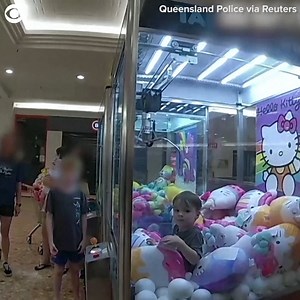 5.3K views · 41 reactions | CLAW MACHINE KID: Police rescued three-year-old Ethan Hopper who managed to get himself stuck inside a "Hello Kitty" toys claw machine in Australia. | CBS 12 News | Facebook