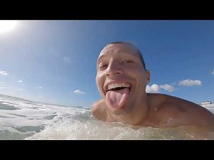 Surfing fun small waves in the Cayman Islands!!