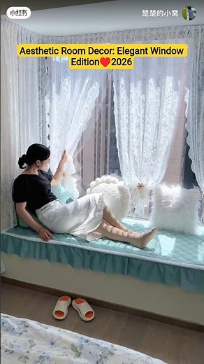 Aesthetic Room Decor: Elegant Window Edition #ShortsCozyAesthetic #InteriorInspoLace curtain styling