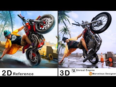 2D to 3D Motorcycle Scene in Unreal Engine | Project Breakdown