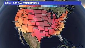 Updated daily: Here's the latest 6-10 day temperature and precipitation probability outlook with averages for Grand Rapids. Chances increase from the lighter to the darker shades. | Meteorologist George Lessens