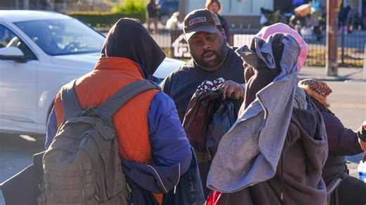 Mary's Meals hands out cold weather gear, warm meals and sleeping bags