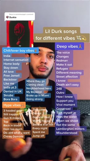 Lil Durk Songs for Various Vibes