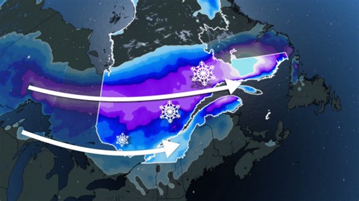 Still 20  cm of snow to come over northern Quebec, Labrador - The Weather Network