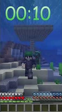 How Long Can You Survive Underwater in Minecraft #minecraft #drowning #test