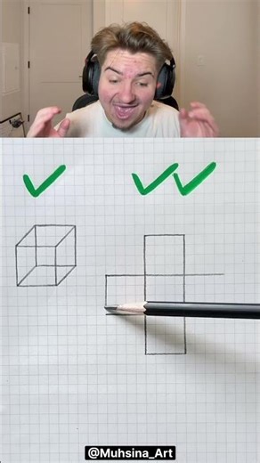 How To Draw 3D Cube 😳