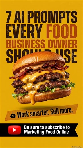 7 AI PROMPTS FOR ANY FOOD BUSINESS !!!!