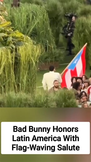Bad Bunny Honors Latin America With Flag-Waving Salute #badbunny #superbowl | IWMBuzz