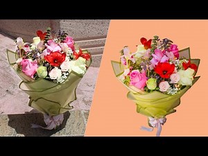 How to wrapping flowers bouquet for beginners. How to wrapping flowers easy way
