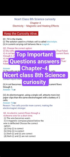 ncert class 8th Science curiosity chapter 4 important questions answers