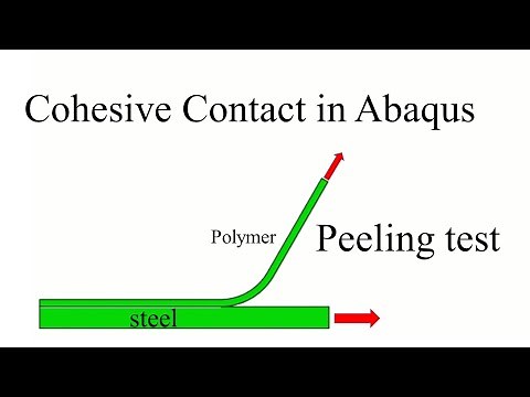 Cohesive contact in Abaqus: Peeling test